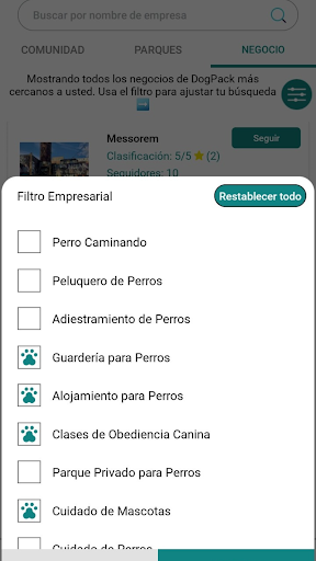 Captura de pantalla de DogPack: Parques, perros y más
