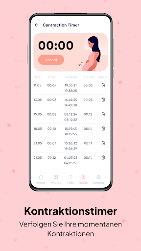 Schwangerschafts-Tracker Screenshot