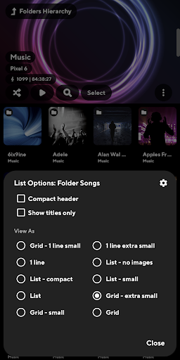 Captura de pantalla de Poweramp