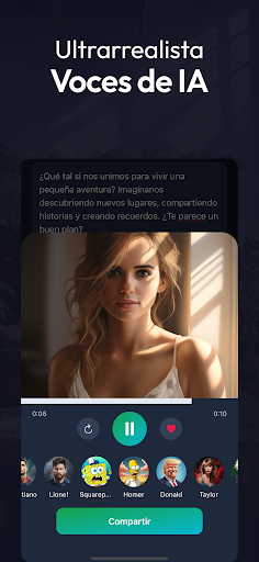 Captura de pantalla de Voices AI: Cambiador de Voz