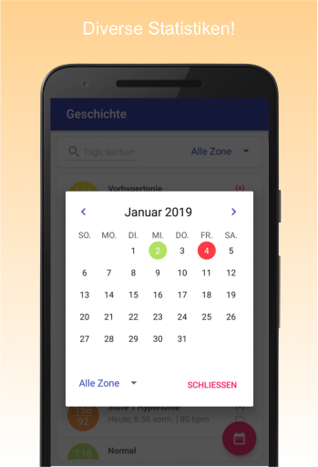Blutdruck-Tagebuch Screenshot