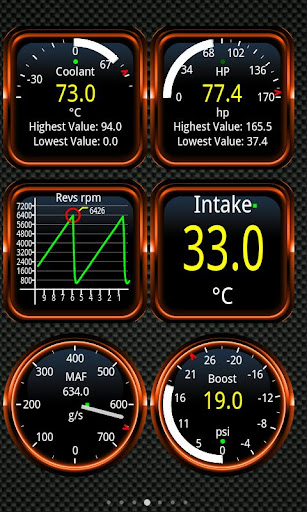 Captura de pantalla de Torque Pro (OBD2 / coche)