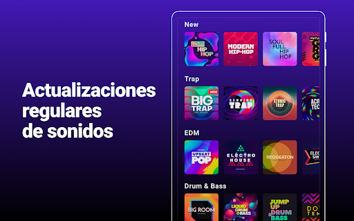 Captura de pantalla de Groovepad - creador de música