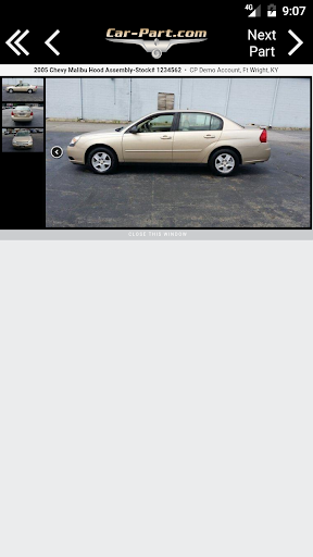 Captura de pantalla de Car-Part.com Used Auto Parts