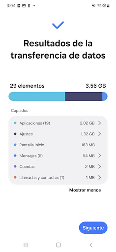 Captura de pantalla de Samsung Smart Switch Mobile