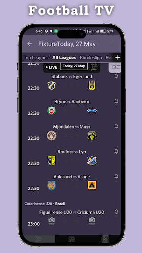 Live Football TV HD Streaming Screenshot
