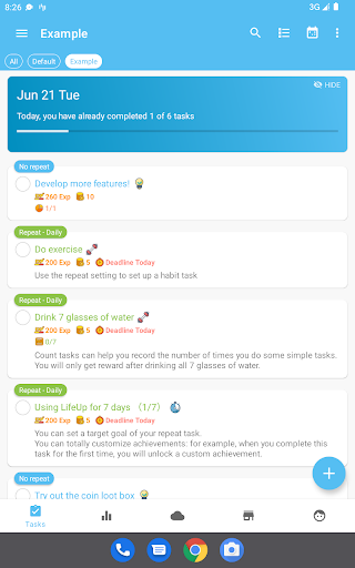 LifeUp: Gamify Tasks & Habits screenshot