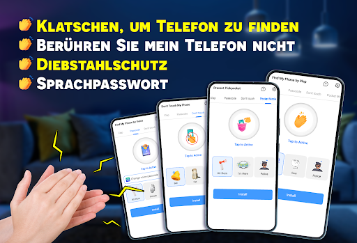 Klatschen zu finden telefon Screenshot