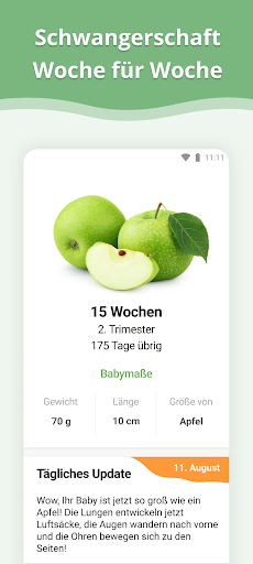 Schwangerschafts-App Screenshot