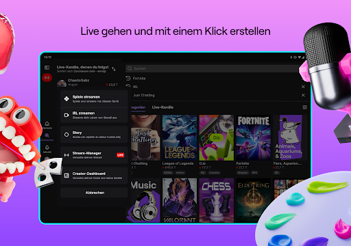 Twitch: Live-Streaming Screenshot