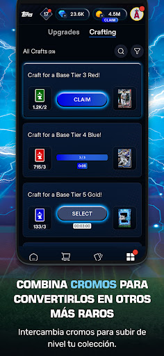 Captura de pantalla de Topps® BUNT® MLB Card Trader
