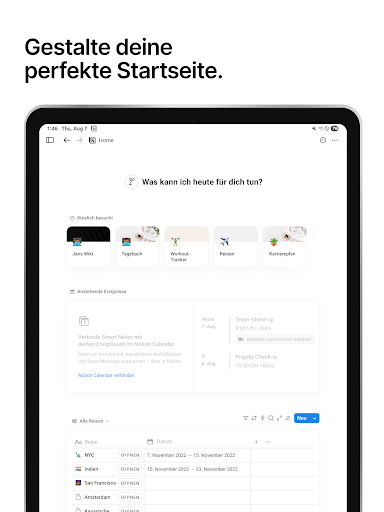 Notion: Notizen, Aufgaben, KI Screenshot