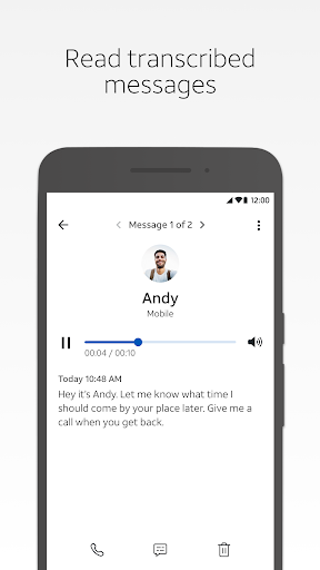 AT&T Visual Voicemail screenshot