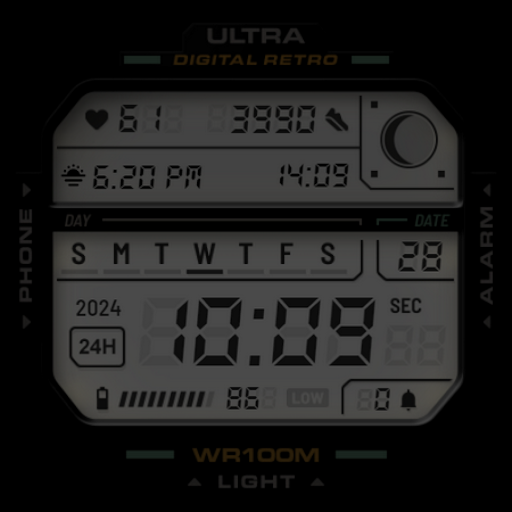 Captura de pantalla de ULTRA Digital Retro watch face