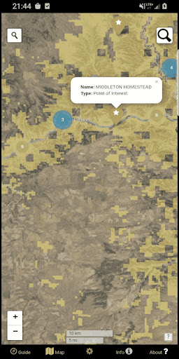 Captura de pantalla de BLM Public Lands Map Guide USA