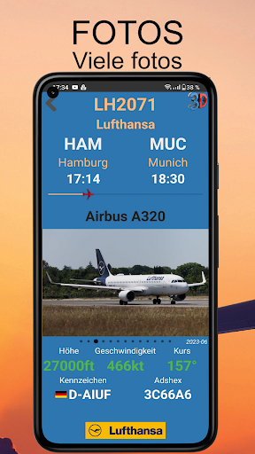 Luftverkehr - Flugradar Screenshot