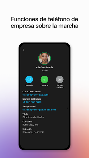 Captura de pantalla de Webex