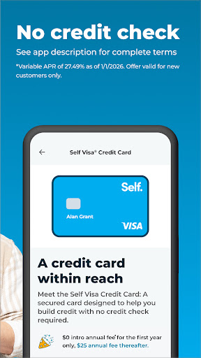 Captura de pantalla de Self – Credit Builder & Cash