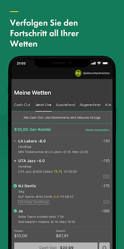 bet365 Sportwetten Screenshot