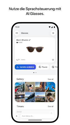 Meta AI – Assistent und Brille Screenshot