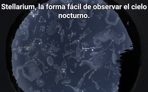 Captura de pantalla de Stellarium - Mapa estelar