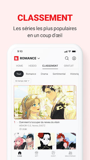 Captura de pantalla de LEZHIN FR