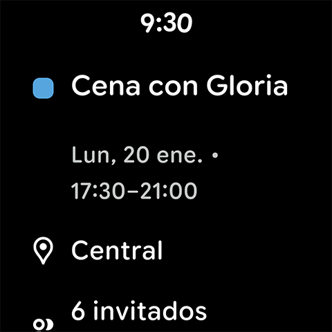 Captura de pantalla de Google Calendar