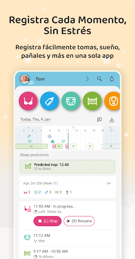 Captura de pantalla de Baby Daybook Lactancia materna