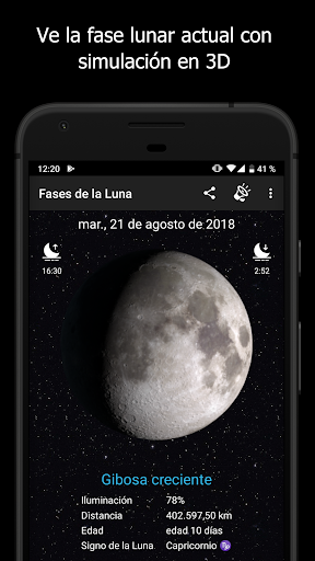Captura de pantalla de Fases de la Luna