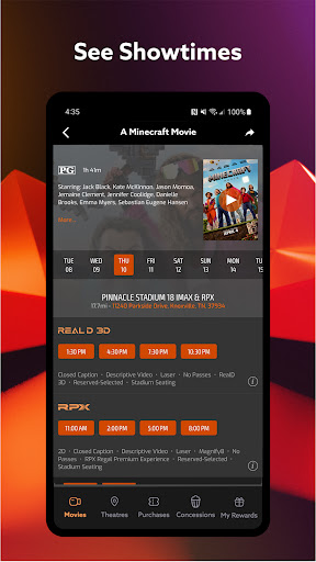 Captura de pantalla de Regal: Tickets and Showtimes