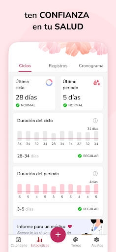 Captura de pantalla de Calendario Menstrual
