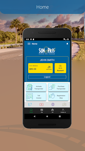 Captura de pantalla de SunPass