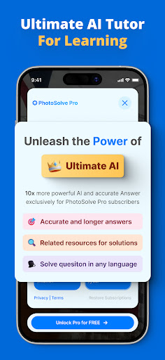 Captura de pantalla de PhotoSolve: AI Homework Helper