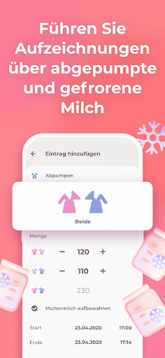 Stillen Tracker & Babytagebuch Screenshot