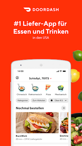 DoorDash - Essenslieferung Screenshot