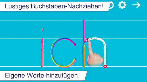 Ich schreibe in Druckschrift Screenshot
