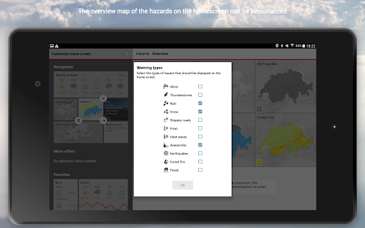 Captura de pantalla de MeteoSwiss