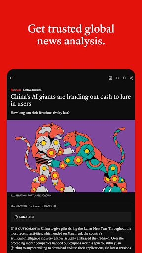 Captura de pantalla de The Economist - World News