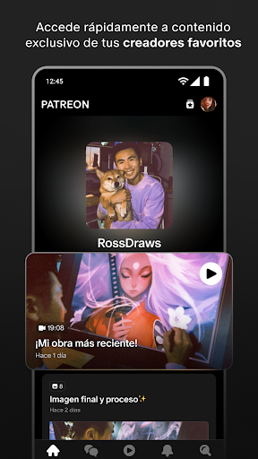 Captura de pantalla de Patreon