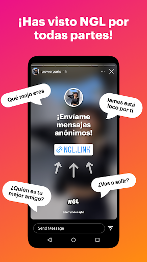 Captura de pantalla de NGL - q&a anónimas