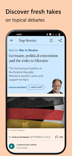 Captura de pantalla de Financial Times: Business News