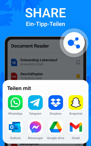 Alle Dokumente Leser: PDF, XLS Screenshot