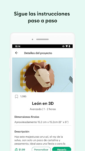 Captura de pantalla de Design Space: DIY con Cricut