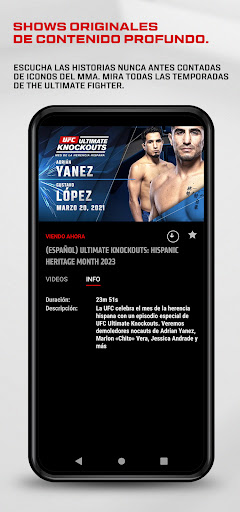 Captura de pantalla de UFC