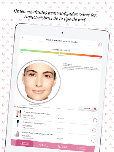 Captura de pantalla de Mary Kay® Analizador de piel