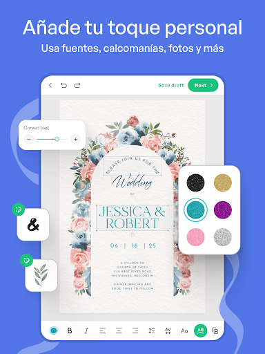 Captura de pantalla de Crea Tarjetas de Invitación