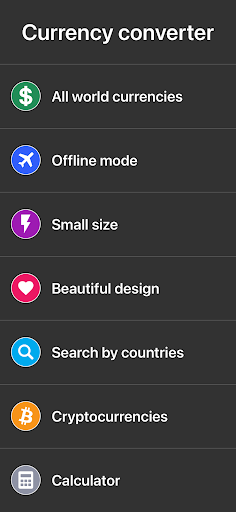Currency converter offline screenshot