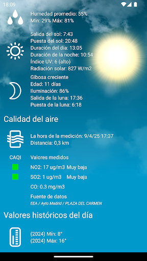 Captura de pantalla de El Tiempo España XL PRO