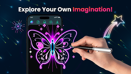 Captura de pantalla de Magic Doodle: Glow Art Drawing