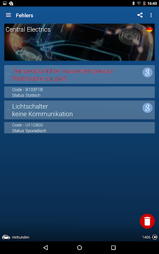 OBDeleven VAG Autodiagnose Screenshot